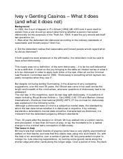 ivey v genting casinos|Ivey v Genting Casinos – What it does (and what it does not).